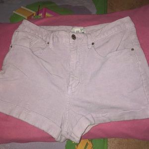 High Waisted XXI Lilac Suede Shorts